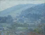 Smoke Near Arkville, Catskills by Roy Elliott Bates, c. 1918, Oil on board, offered Mar 2022