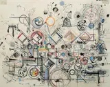 The Map by Robert Neuman, 1964, Mixed media on paper, offered Mar 2022