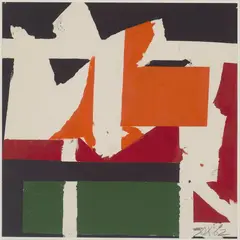 Larry Zox, Multicolored Abstract, 1962, Oil on paper