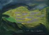 Fast Fish by Eric Hopkins, 1978, Mixed media on paper, offered Mar 2022