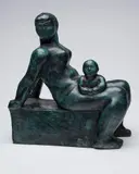 New Horizon (Study) by William Zorach, Bronze sculpture with verdigris patina, offered Feb 2021