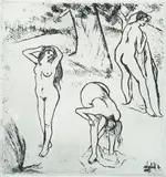 Suzanne Valadon, Suzanne Valadon Fr. 1865-1938 "Bathers"