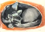 Carl Sprinchorn, Carl Sprinchorn Am. 1887-1971 Sleeping Cat