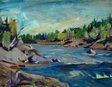 Carl Sprinchorn, Carl Sprinchorn Am. 1887-1971 "Looking Down Whetstone Falls"