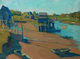 Gertrude Fiske Am. 1879-1961 Turbat's Creek by Gertrude Fiske, Oil on canvas, offered Aug 2020