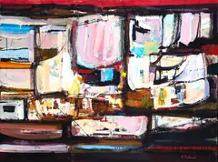 Alfred Chadbourn, Alfred Chadbourn Am. 1921-1998 "Spanish Elegy", 1981, Oil on canvas