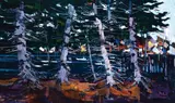 Alfred Chadbourn, Alfred Chadbourn Am. 1921-1988 "Trees, South Bristol", 1978, Oil on canvas