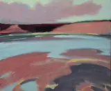 Eric Aho, Eric Aho Am. b. 1966 "Scarlet Dunes", 1996, Oil on canvas Signature incised u.c., title