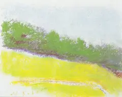 Vermont Hillside by Wolf Kahn, Pastel on paper, offered Aug 2020