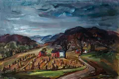 Marion Huse, Marion Huse Am. 1896-1967 "The Lower Road" (Pownal, VT), Oil on canvas