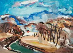 Marion Huse, Marion Huse Am.1896-1967 Landscape, Oil on board