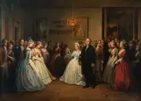Long Live The President (George Washington's Inauguration) by Dennis Malone Carter, 1864, Oil on canvas, offered Aug 2020