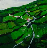 Alfred Chadbourn, Alfred Chadbourn Am. 1921-1998 "Donegal Peninsula", 1983, Oil on canvas