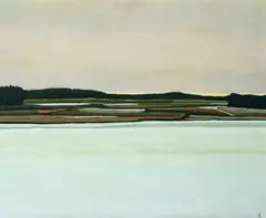 Sketch for January Thaw-York River by John Louis Laurent, 1974, Oil on masonite, offered Aug 2020