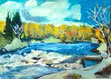 Carl Sprinchorn, Carl Sprinchorn Am. 1887-1971 "Whetstone Falls-Shinpond"