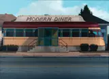Modern Diner by Robert Paul Waddington, 2003, Oil on canvas, offered Aug 2020