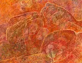 Irving B. Haynes, Irving B. Haynes Am. 1927-2005 Orange and Red Abstract Landscape (Possibly Katadhin), 1971, Pastel on paper
