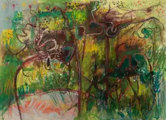 Brambles by Morris Shulman, c. 1949, Mixed media on paper, offered Aug 2020