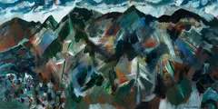 Howard Rackliffe, Howard Rackliffe Am. 1917-1987 Camden Hills, Acrylic on board