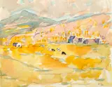Carl Sprinchorn, Carl Sprinchorn Am. 1887-1971 Autumn, Grazing Cows