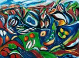 Arthur Richard DiMambro, Arthur Richard Dimambro Am. 1928-2016 Still Life with Fruit, 2016, Oil on masonite Initialed and