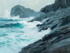 Don Stone, Don Stone Am. 1929-2015 "Ebb Tide", Oil on masonite