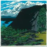 Neil Welliver, Neil Welliver Am. 1929-2005 "Maiden's Cliff", 1973, Silkscreen on paper