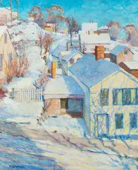 From a New England Window by H. Marcus, Oil on canvas, offered Aug 2020