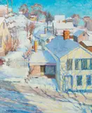 From a New England Window by H. Marcus, Oil on canvas, offered Aug 2020