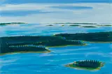 Eric Hopkins, Eric Hopkins Am. b. 1951 "Aerial View #1", 1998, Watercolor on paper
