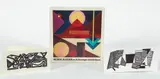 Wobbe Alkema, Two, linocut prints made as New Years cards for his friends: 1. Made in 1954