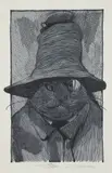 Barry Moser, March Hare, single print from Alice and Wonderland, 1982, wood, engraving