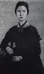 Portrait of Emily Dickinson, 1980, wood by Barry Moser, engraving, offered Sep 2026