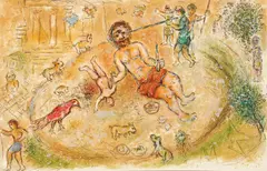 Marc Chagall, Polyphemus - from The Odyssey [L'Odyssee], 1974, color, lithograph on Arches wove paper