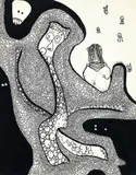 Louise Abrams, Untitled Abstract, Ink Drawing, undated, c.1970s, pen and ink on paper