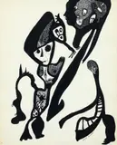Louise Abrams, Untitled Abstract, Ink Drawing, undated, c.1970s, pen and ink on paper