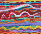 Louise Abrams, Untitled Abstract, Oil Painting, undated, c.1993s, oil on canvas, artist's stamp on the verso