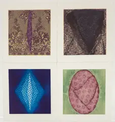 Raymond Arnold, Et Pour Chaque Sens Il Y Une Image V, II, III, I, (4 prints), 1994-96, etching aquatint and engraving
