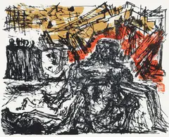 Fritz Wotruba, Untitled, from The Flight Portfolio, printed in 1969, published in 1971, color, lithograph on Rives paper