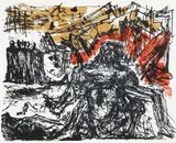Fritz Wotruba, Untitled, from The Flight Portfolio, printed in 1969, published in 1971, color, lithograph on Rives paper