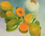 Robert L. Bowden, Papaya and melon, 1978, acrylic on canvas