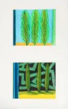 William Crozier, Labyrinth and Verona Garden, 2007, aquatints printed in colors, image 19 x 23.25 inches, each, pencil