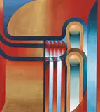 Jon C. Crawford, Untitled Geometric Abstraction, 1981, acrylic on canvas