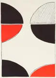 Terry Frost, Red and Black Linear, 1967-8, lithograph printed in colors