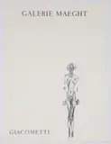 Alberto Giacometti, exhibition poster for Galerie Maeght, Paris, 1961, lithograph poster printed by Mourlot