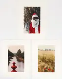Ralph Gibson, 3 color photographs from portfolio Near and Far, 1990-1992, Red Poppy Field, Bourgogne, 1992, Santa Claus, St. Martin, 1992, Canal Bourgogne France