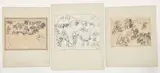 Enrico Glicenstein, (Polish/Jewish/American, 1870-1942), Group of 3 Drawing of Field Workers