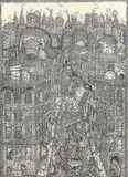 James Bruce Grashow, Spaghetti Disaster, undated, c.1980s, woodcut