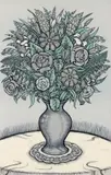 James Bruce Grashow, City Bouquet, 1989, linocut