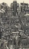James Bruce Grashow, A City, 1985, woodcut